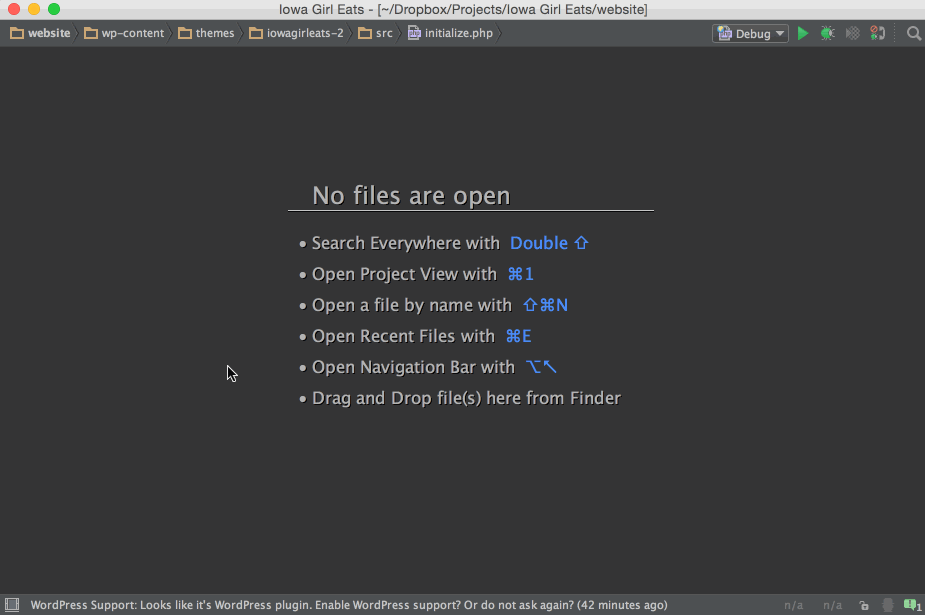 phpstorm find file